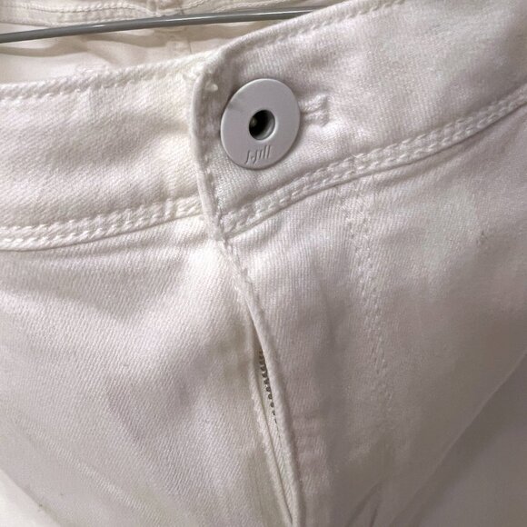 ECU - 16R - JJILL White Denim Jeans Authentic Fit Slim Leg - Picture 2 of 5